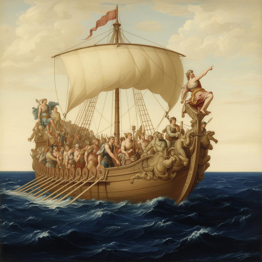 Lynceus aboard the Argo, watchman of the Argonauts
